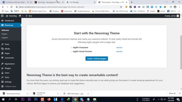 NewsMag Wordpress premium theme Install and demo setup смотреть онлайн