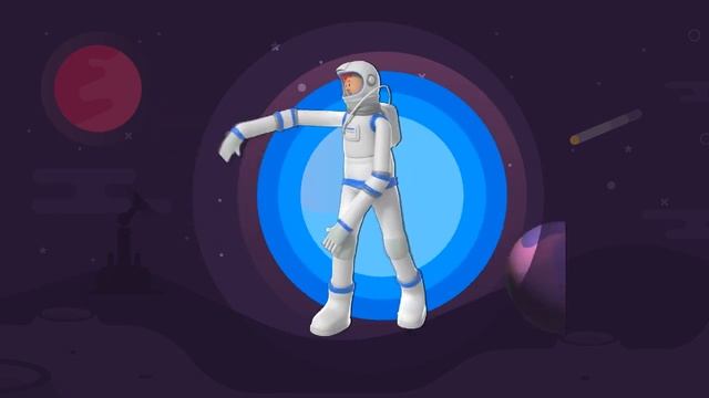 Футаж " Танец космонавта" Мульт-анимация смотреть онлайн