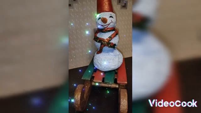 Снеговик и сани своими руками. смотреть онлайн