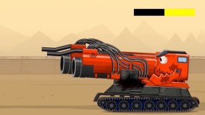 Drill Vehicle / Monster Truck | WOT -  Мега танки VS Босс | Мультики про танки | Arena Tank Cartoon