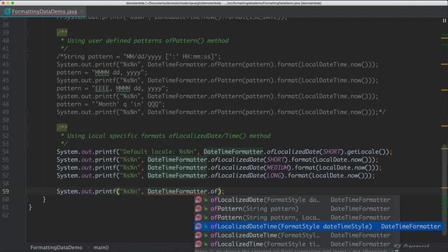 DateTimes and Numbers Formatting in Java 8. смотреть онлайн