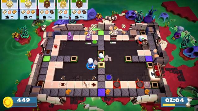 [Overcooked 2] Level 6-3 (3 Stars) ► Score: 1155 / 920 ♦ Co-Op Mode (3 Players) ★ Gameplay ║#34║