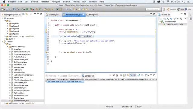 Java Tutorial n° 37 - Datentyp Char als Zeichenkette String смотреть онлайн