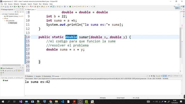 Metodos return en JAVA crear metodos para sumar restar multiplicar y dividir смотреть онлайн