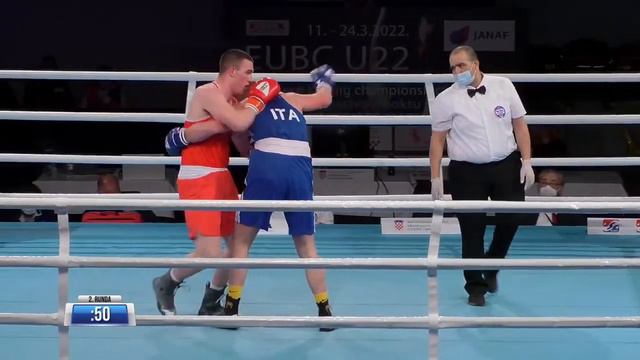Finals (92kg) MARLEY Jack Michael (IRL) vs LIZZI Roberto (ITA) | EUBC U22 POREČ 2022 смотреть онлайн