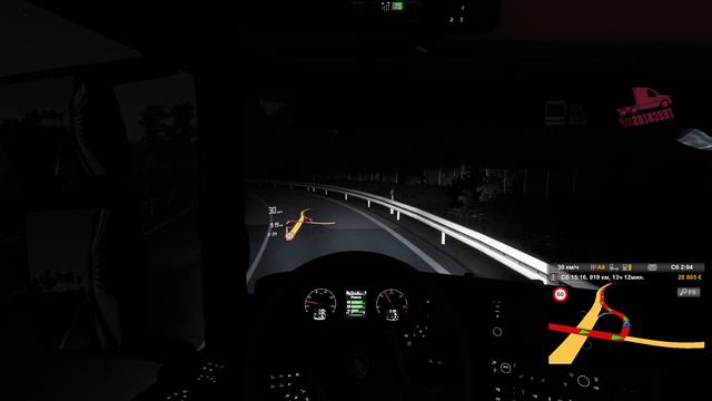 ETS 2 TruckersMP Ultra + Thrusmaster t300/ Вечерняя работа на самой оживленной трассе Дорога дурако смотреть онлайн