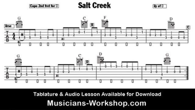 Salt Creek for Bluegrass Guitar Tab and Audio Lesson with Dan Huckabee смотреть онлайн