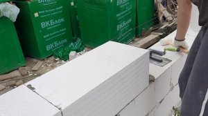 Кладу блоки. Кладка газоблока своими руками.Пенобетон.masonry