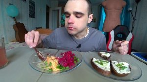 МУКБАНГ НАРЕЗКИ ЛУЧШЕЕ - ВИНЕГРЕТ / ЗАКУСКА МОРКОВЬ С ЧЕСНОКОМ В МАЙОНЕЗЕ/ Mukbang АСМР 17. 04. 2024