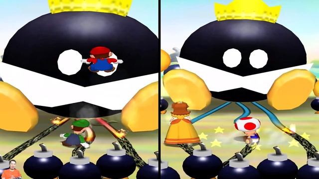Mario Party 5 Minigames - Mario vs Luigi vs Daisy vs Toad смотреть онлайн