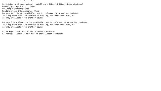 Ubuntu: The program 'curl' is currently not installed смотреть онлайн