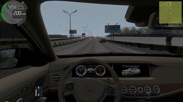 City Car Driving 1.5.2 - *Winter* Driving Mercedes S63 AMG to Friend In Country Area смотреть онлайн