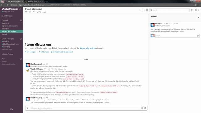 WebSpellChecker App for Slack смотреть онлайн