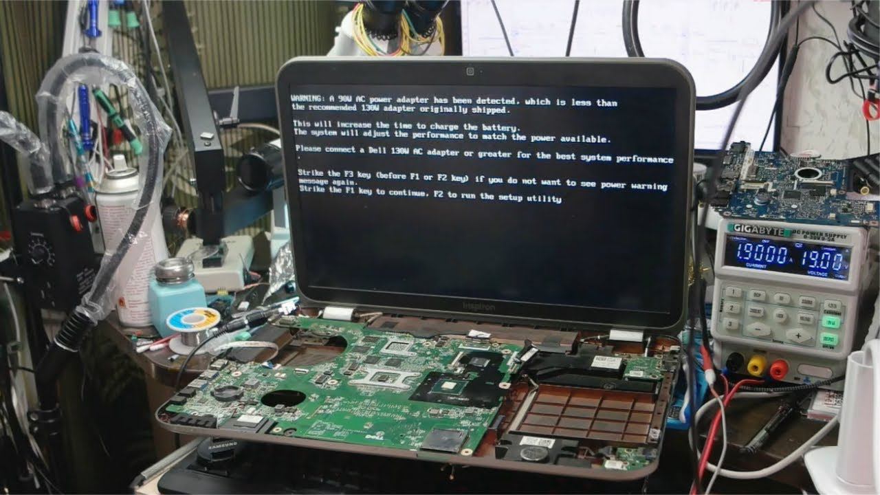 Ремонт залитого ноутбука Dell 7720 , платформа Quanta R09