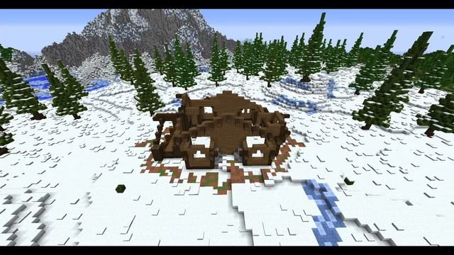 Minecraft Таимлапс Зимний особняк, строительство. смотреть онлайн