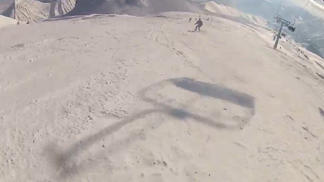 Гудаури - Очень Длинный Спуск в Гудаури по трассе Садзели - спуск на лыжах в Новый Гудаури, Грузия смотреть онлайн