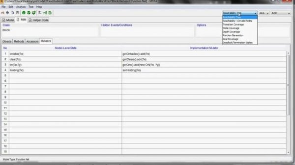 MISTA: Model-based test code generation for a Java program