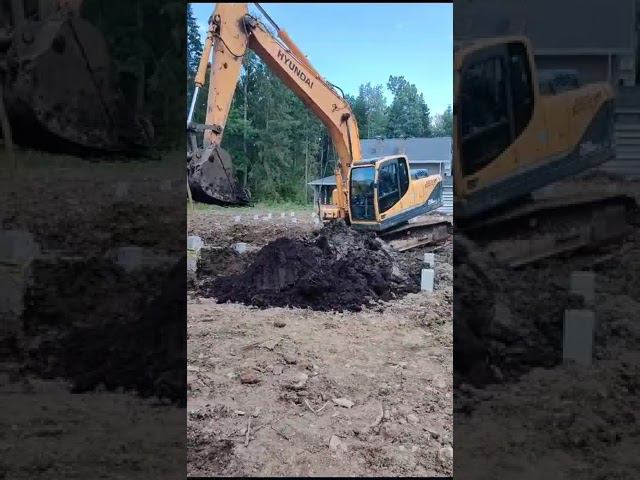 ЖБ свая против экскаватора #фундаментдлядома смотреть онлайн
