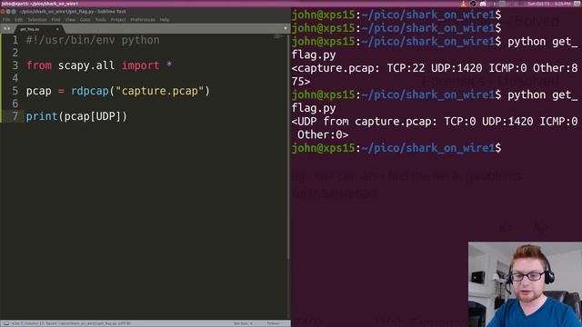 PicoCTF 2019 [12] Shark On Wire 1 смотреть онлайн