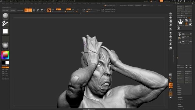 Sculptris Button WIP sketch fun смотреть онлайн