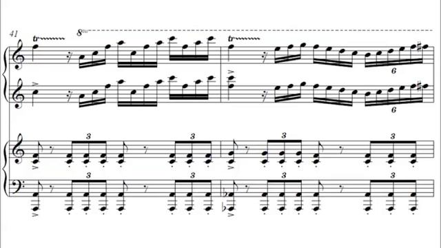 EVANGELION 3.0 - Quatre Mains duet sheet music смотреть онлайн