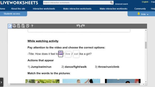 Liveworksheets.com - Insertar videos смотреть онлайн