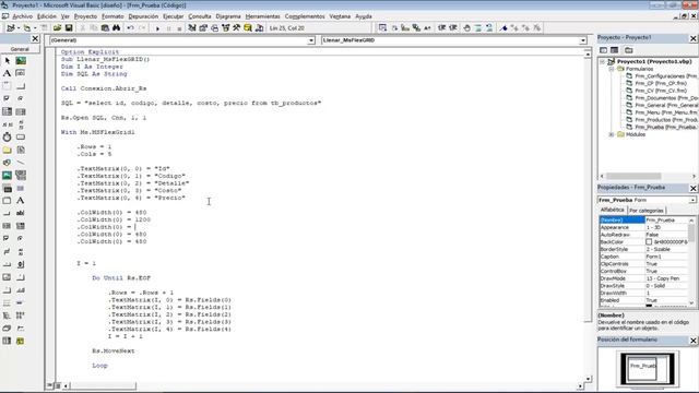 Tutorial Visual Basic 6.0 - Control MSFLEXGRID смотреть онлайн