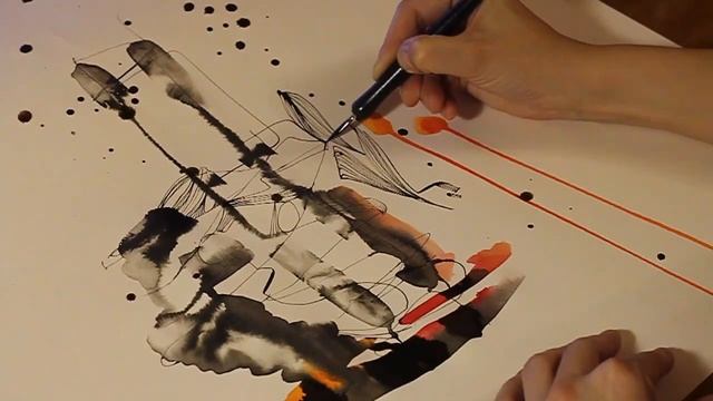 Октябрь Inktober, рисуем графику чернилами или тушью)