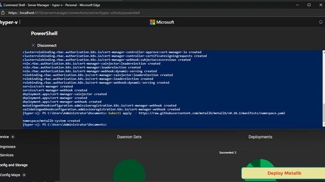 Microsoft Hyper-V Server: Deploy Kubernetes Nginx Ingress + MetalLB load-balancer смотреть онлайн