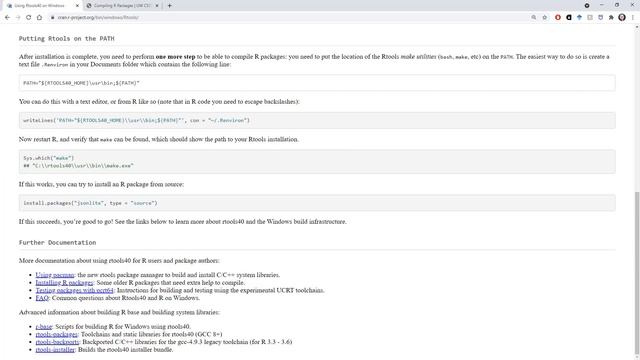 Fixing the RTools Error Message in R смотреть онлайн