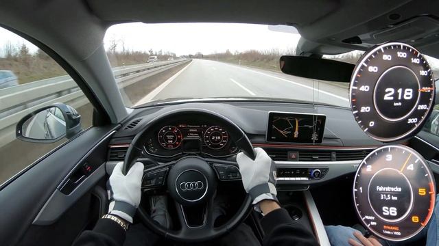 AUDI A4 B9 2.0 TDI QUATTRO TOP SPEED ON GERMAN AUTOBAHN [TEST DRIVE 4K] смотреть онлайн