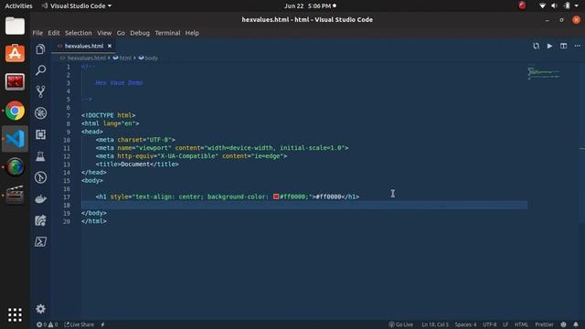 HTML: Hex Values Demo смотреть онлайн