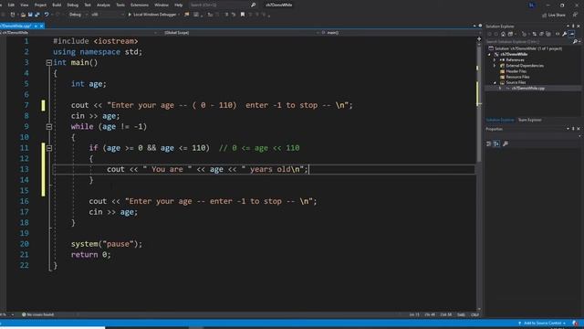C++ read and display the age, use if else to prevent user enter invalid age. error handling смотреть онлайн