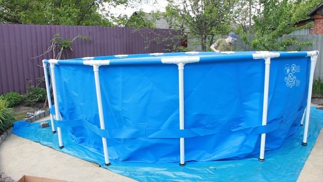 Сборка каркасного бассейна INTEX 4.57x1.22. Как собрать каркасный бассейн? смотреть онлайн