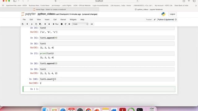 How to make use of List Methods(append,count & index)in Python? #python #python3 #pythonforbeginner смотреть онлайн