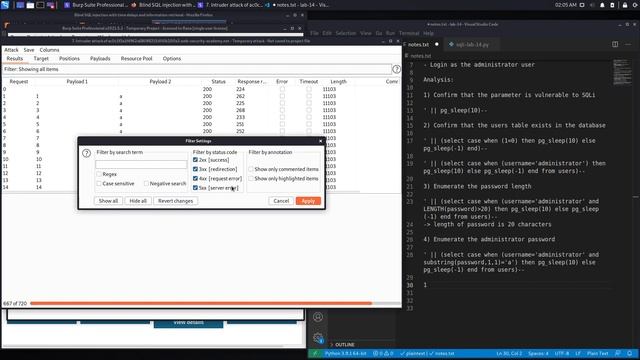SQL Injection - Lab #14 Blind SQL injection with time delays and information retrieval смотреть онлайн