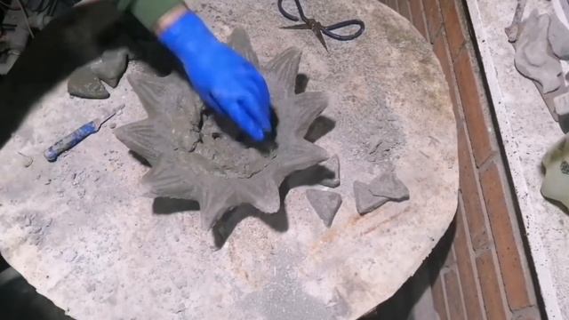 1 Час Работы И 1 кг Цемента, Cement Lily Pot.olla De Cemento De Bricolaje