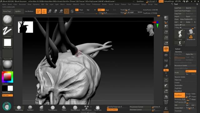 Инктобер 2023. День 11 - Скитаться / Inktober 2023. Day 11 - Wander. SpeedSculpt. Zbrush. смотреть онлайн