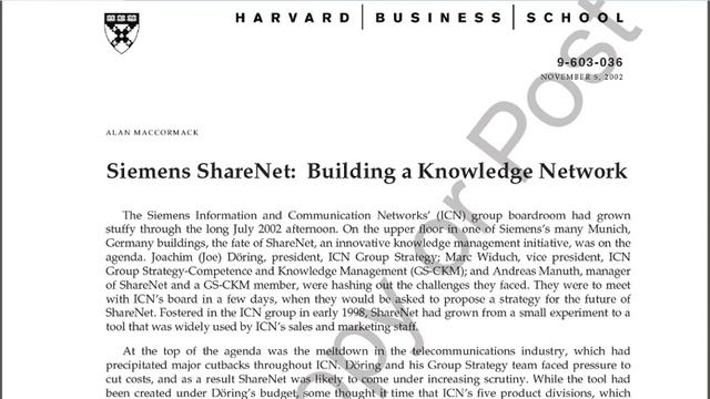 Siemens ShareNet: Building a Knowledge Network смотреть онлайн