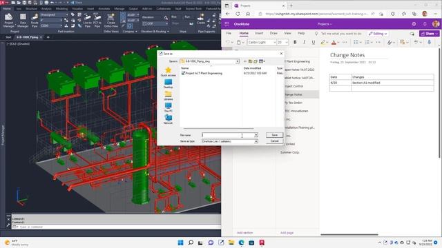 AutoCAD Plant 3D - FileLinker - OneNote смотреть онлайн