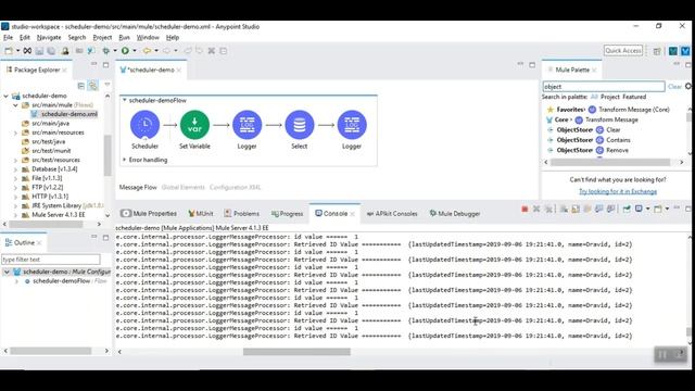 Designing the DB Watermark Polling using Scheduler in Mule 4 смотреть онлайн