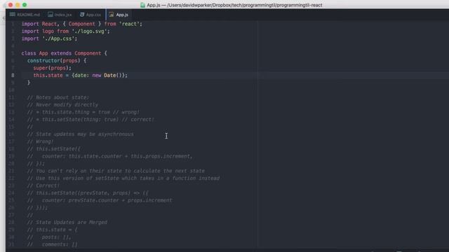 React intro to state - ProgrammingTIL React Video Tutorial Screencast 0009 смотреть онлайн