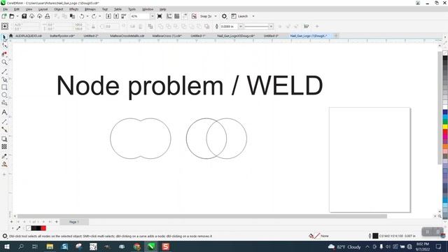 Corel Draw Tips & Tricks Node Problem Weld double Lines смотреть онлайн