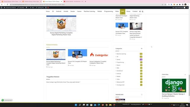 Kursus Django Python Django Full Stack Web Developer Master Class смотреть онлайн