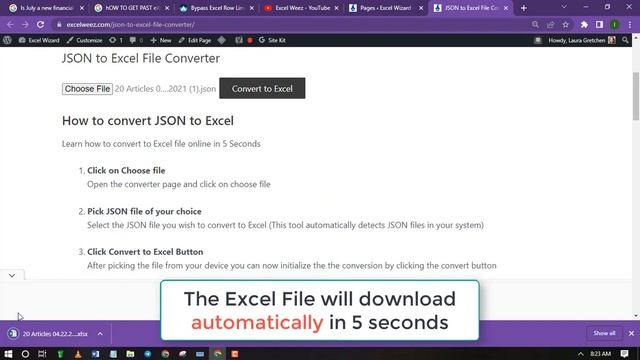 How to convert JSON to Excel смотреть онлайн
