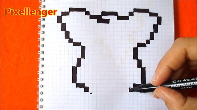 Как рисовать по клеточкам Собачку Простые рисунки How to Draw Dog Simple Pixel Art смотреть онлайн