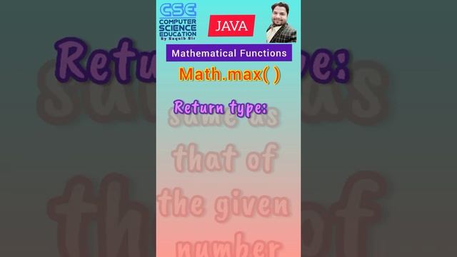 Mathematical Functions in Java | Math.max( ) смотреть онлайн
