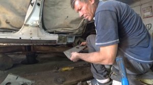 Замена порога Toyota Crown. Кузовной ремонт. Body repair.