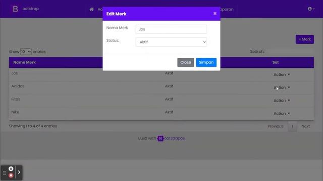 Aplikasi toko kasir website - Bootstrap Apps desktop demo смотреть онлайн