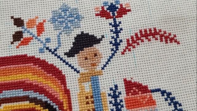 40. Вышиваю семплер Добрые Вести / Костромская вышивка ХХ века. Птички Сирин. смотреть онлайн